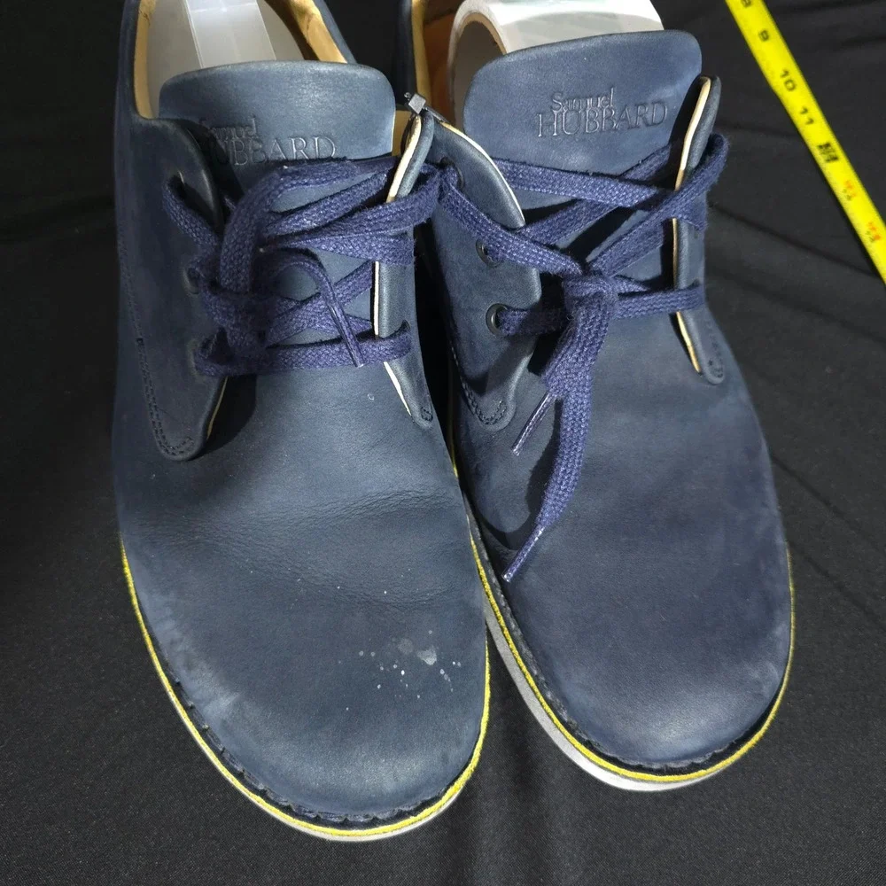 Samuel Hubbard Hubbard Free Mens 12 Navy Blue Leather Vibram Oxford M1100-016